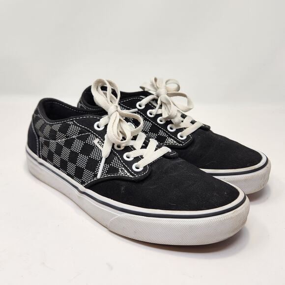 Vans Other - Vans Mens Atwood Black White Checkered Skater Shoes Sneakers Size 7.5 Canvas